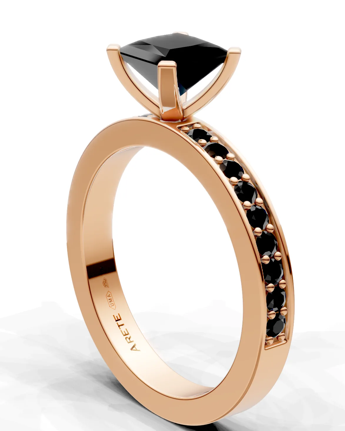 Channel-Pavé Princess Ring
