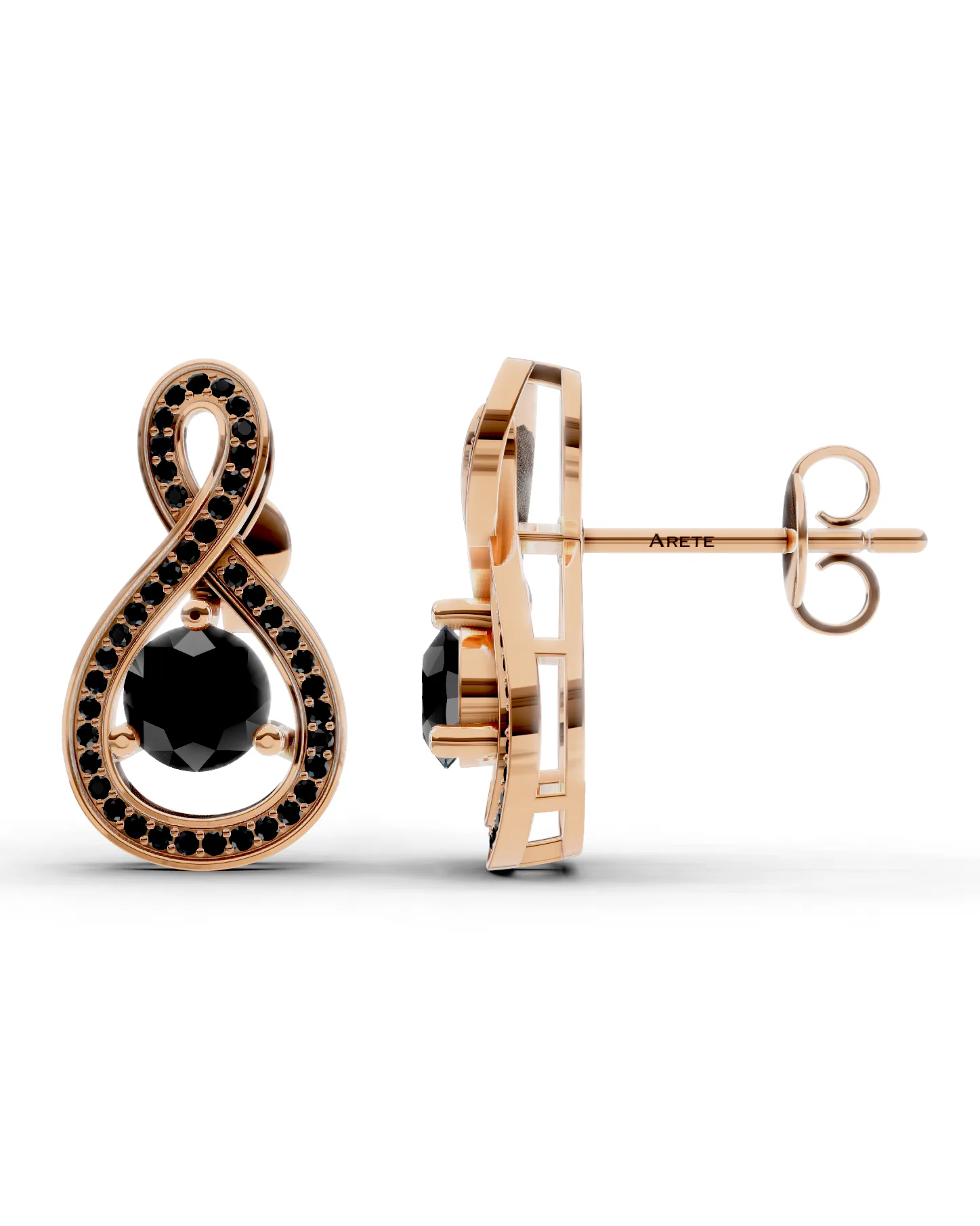 Pavé Infinity Drop Studs