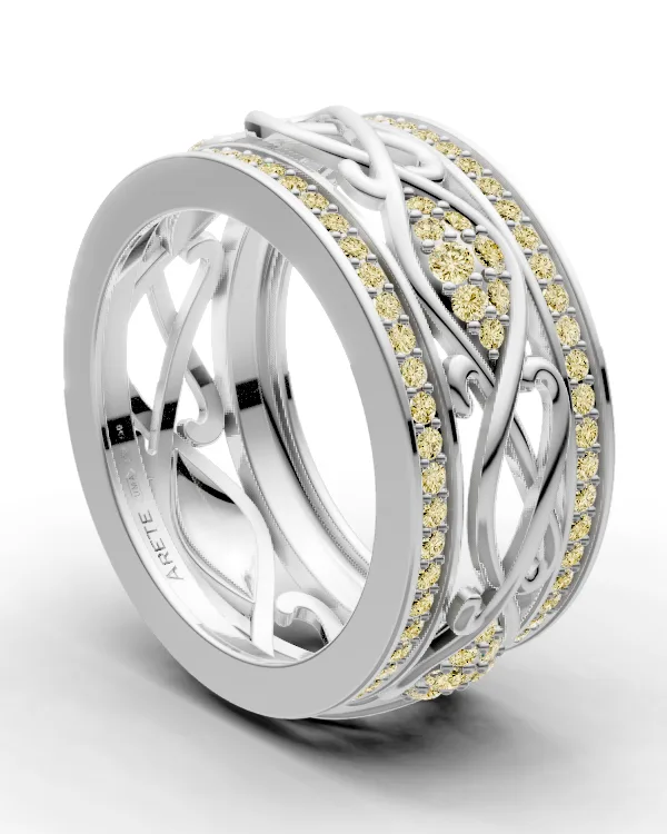 Vine Openwork Eternity Band