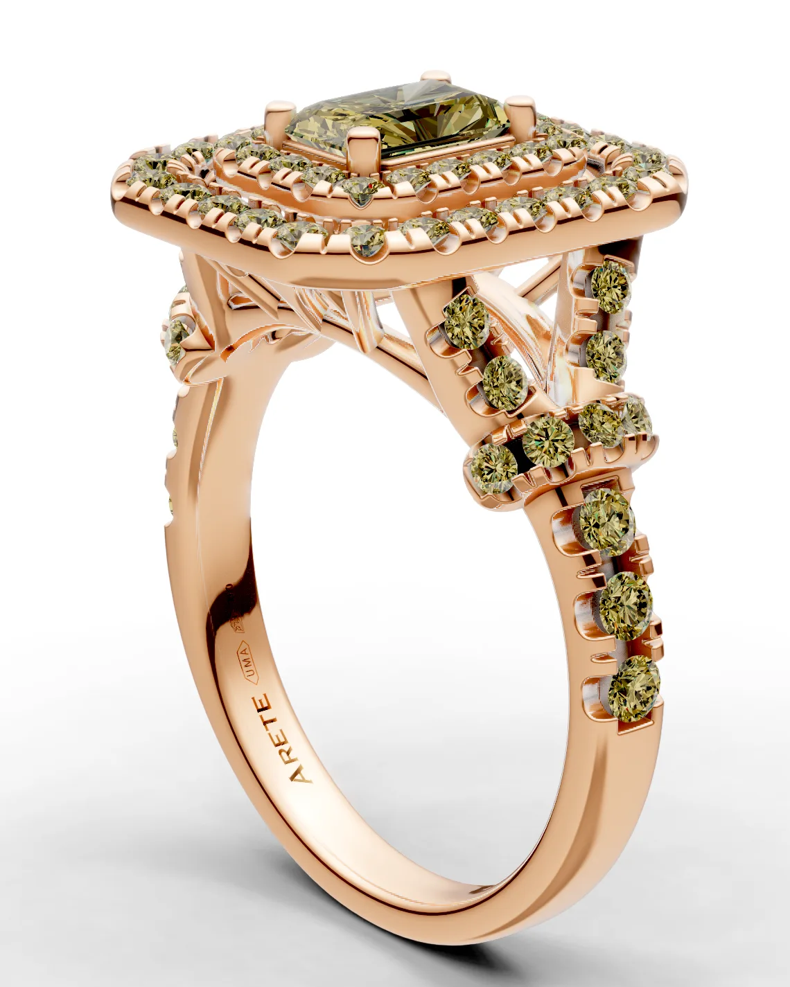 Pavé-Shank Solitaire
