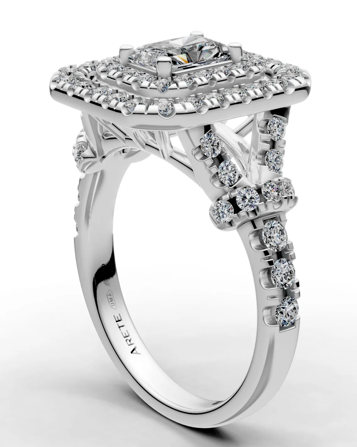 Pavé-Shank Solitaire