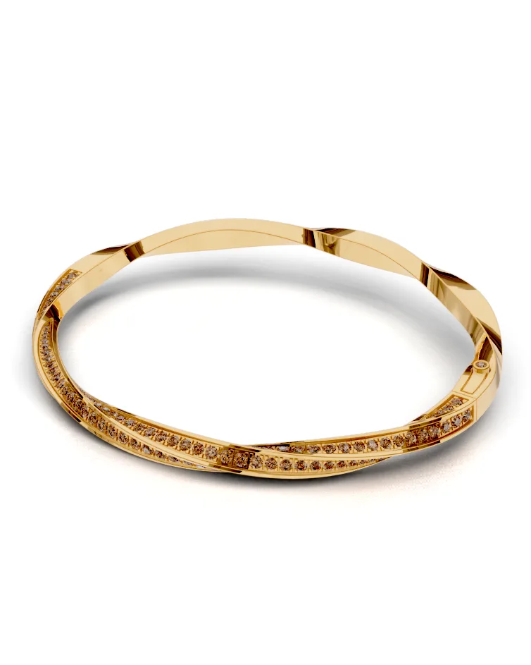 Twist Pavé Bangle