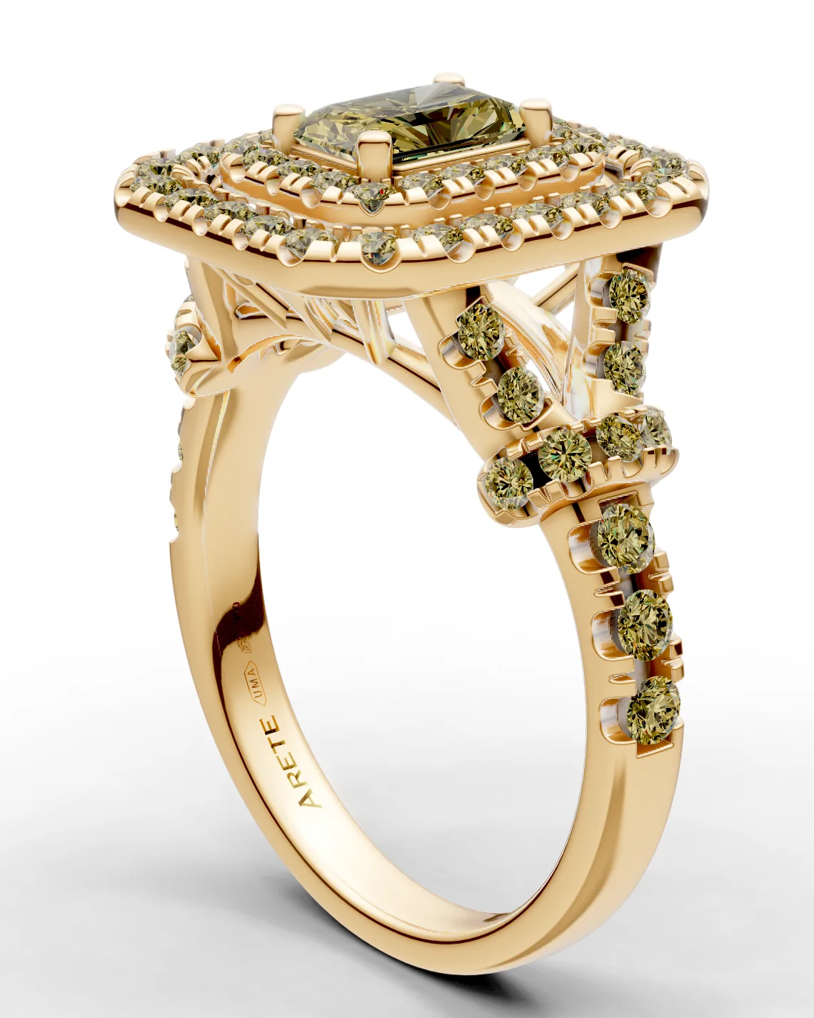 Pavé-Shank Solitaire