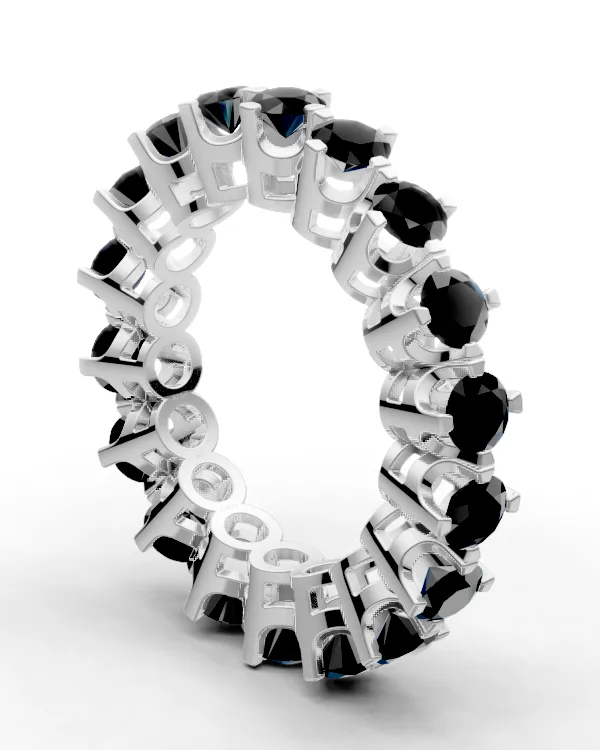 Bracket-Prong Eternity Band