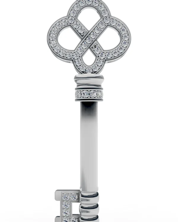 Pavé Key Pendant