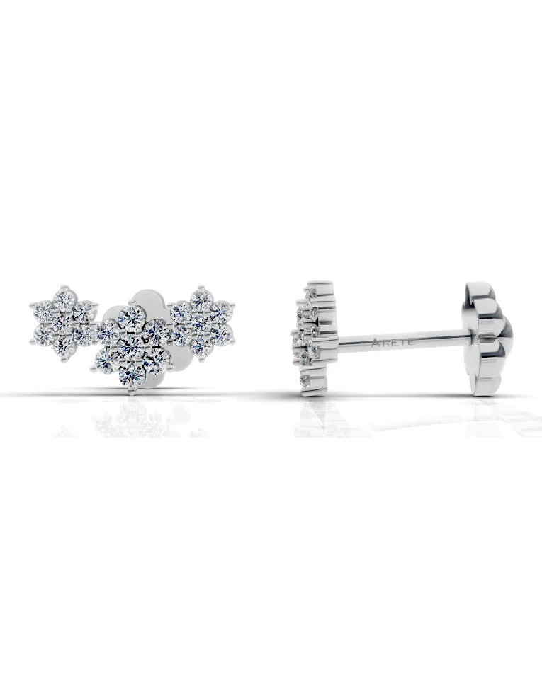 Triple-Flower Cluster Studs