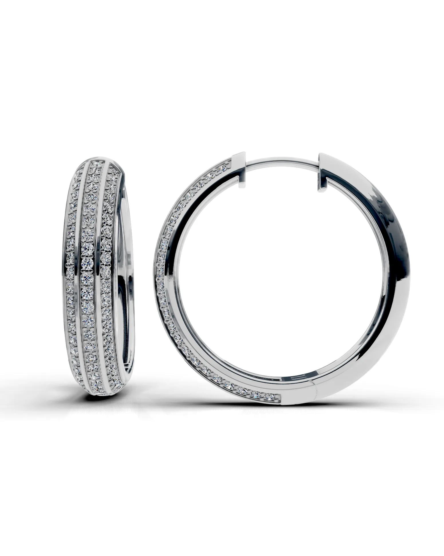 Inside-Out Pavé Hoops