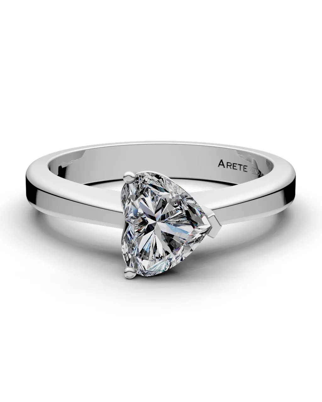 Engagement Rings with a Heart-Shaped Diamond