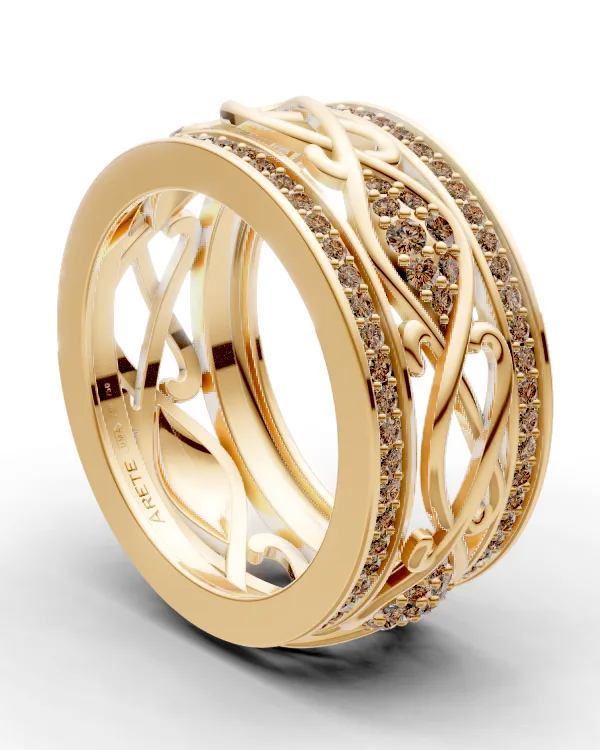 Vine Openwork Eternity Band