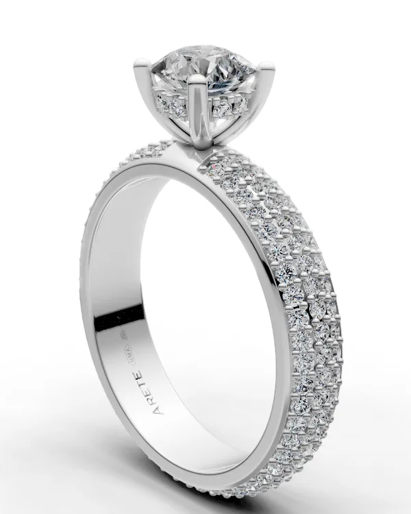 Cushion Hidden-Halo Solitaire