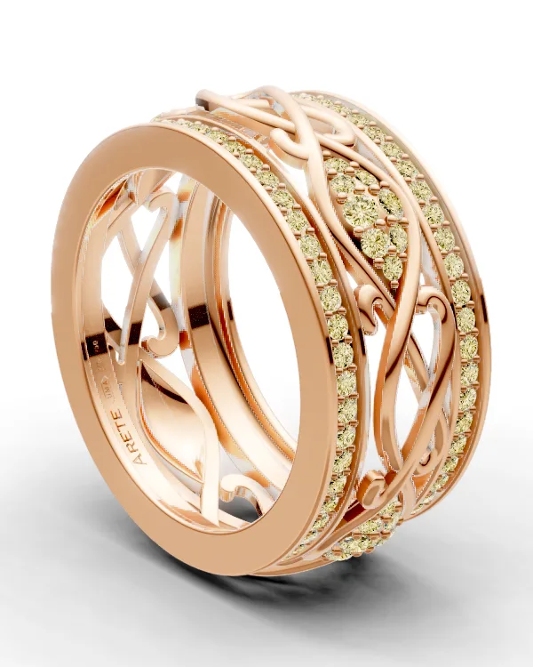Vine Openwork Eternity Band