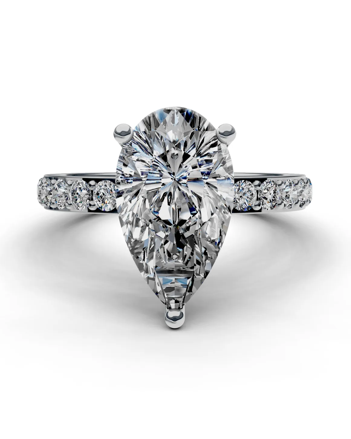 Pear-Shaped Diamond Engagement Rings