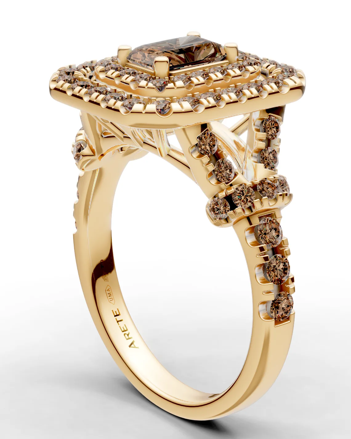 Pavé-Shank Solitaire