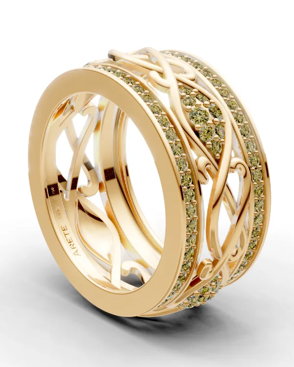 Vine Openwork Eternity Band