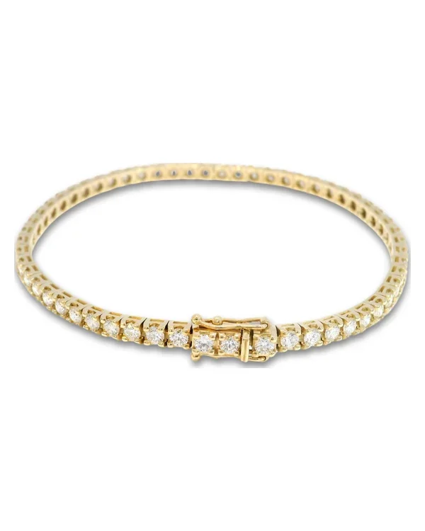 Brățară tennis cu diamante D-E VVS, aur galben 18 kt, 3.49 ct