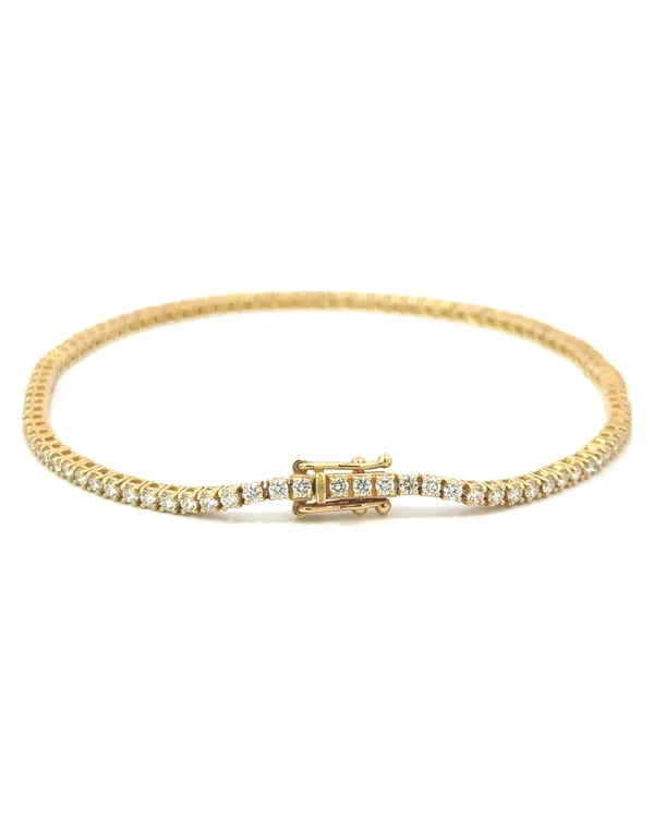 Diamant tennisarmband D-E SI-VS, 18kt gulguld, 1.76 ct