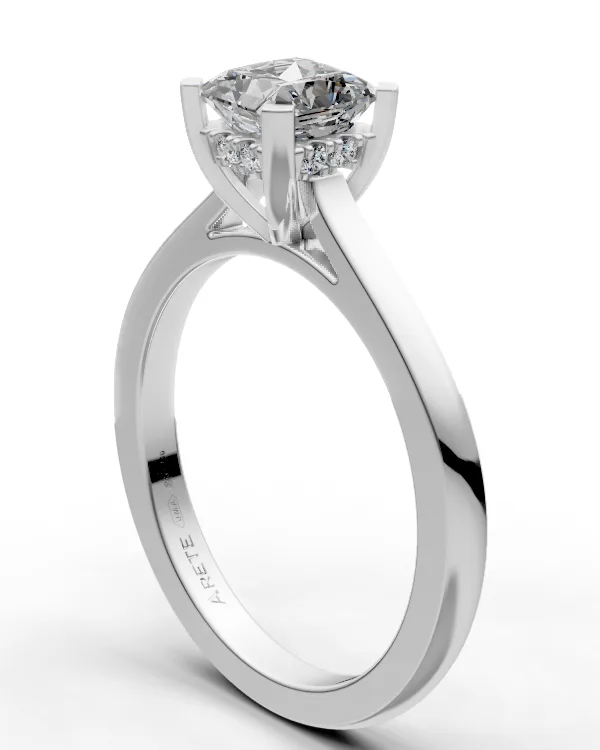 Hidden-Halo Asscher Solitaire