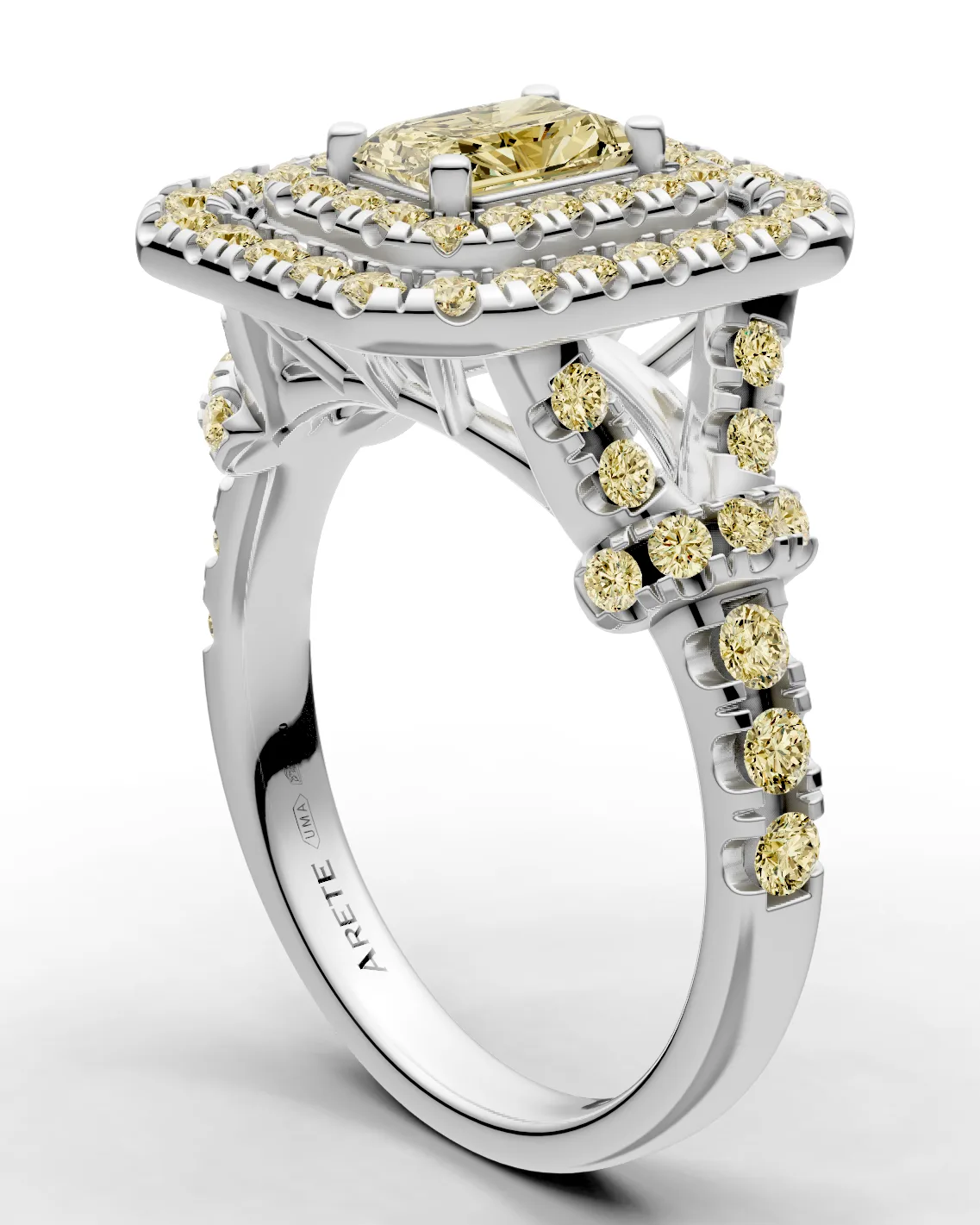 Pavé-Shank Solitaire