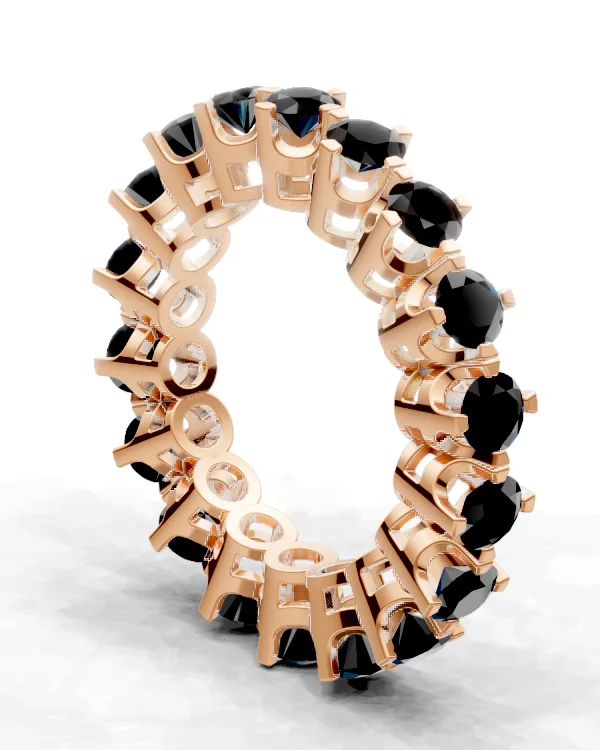Bracket-Prong Eternity Band