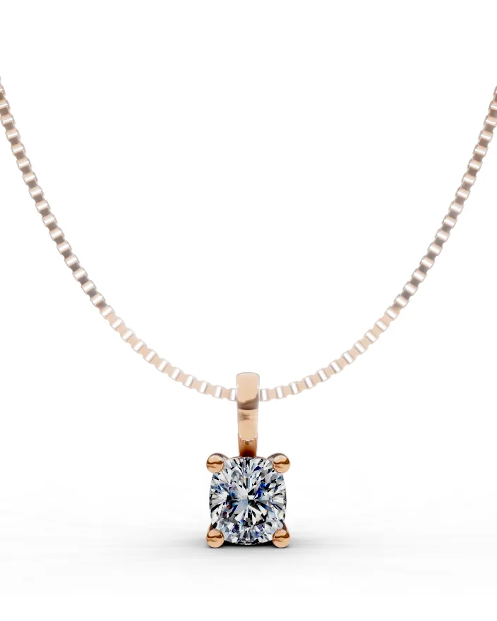 Cushion Solitaire Pendant