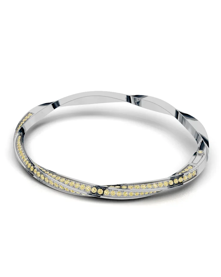 Twist Pavé Bangle