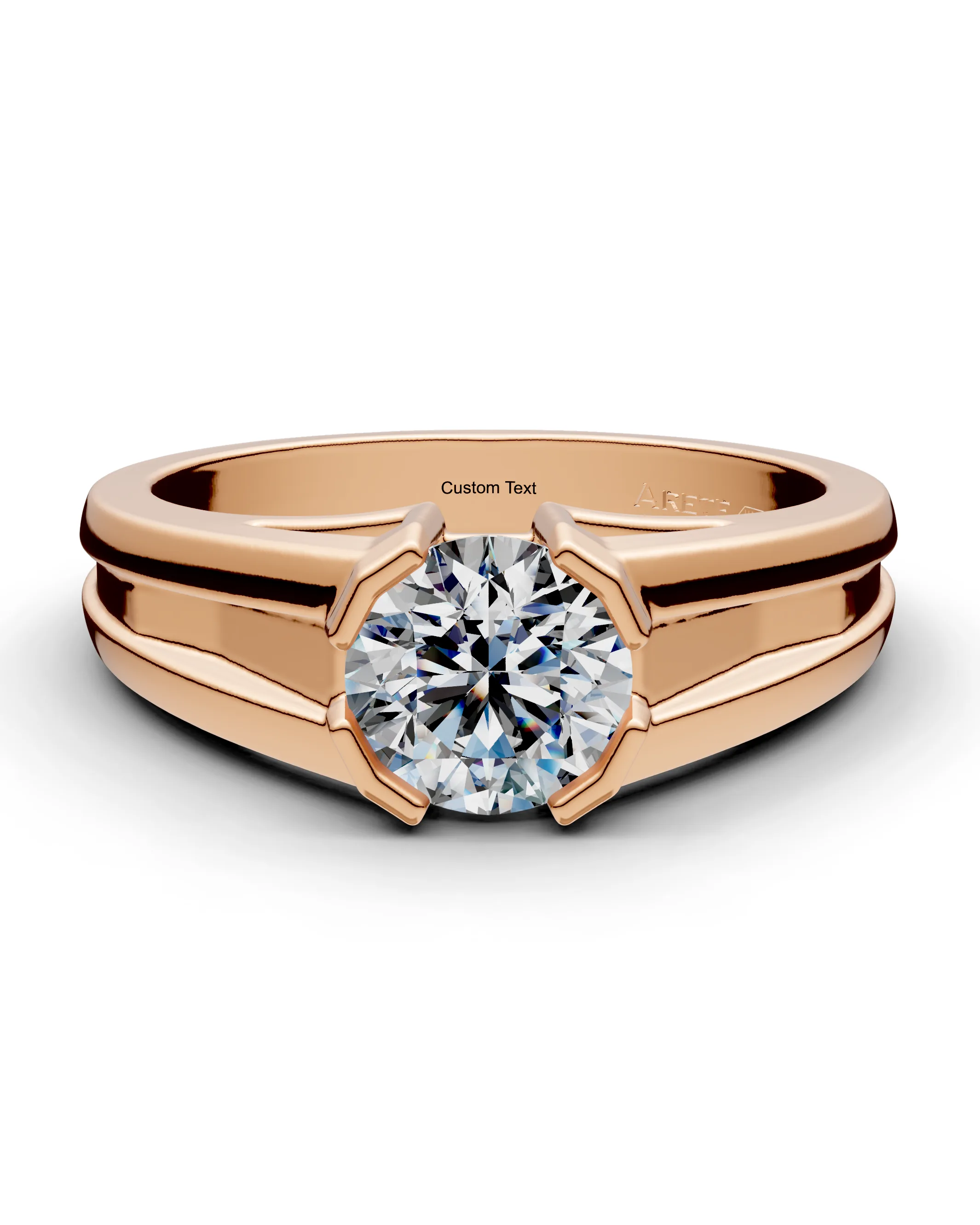 Modern Architectural Solitaire Ring