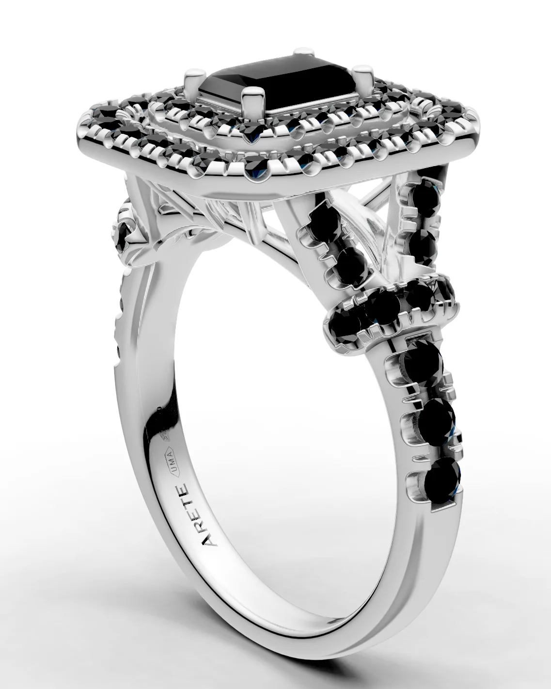 Pavé-Shank Solitaire