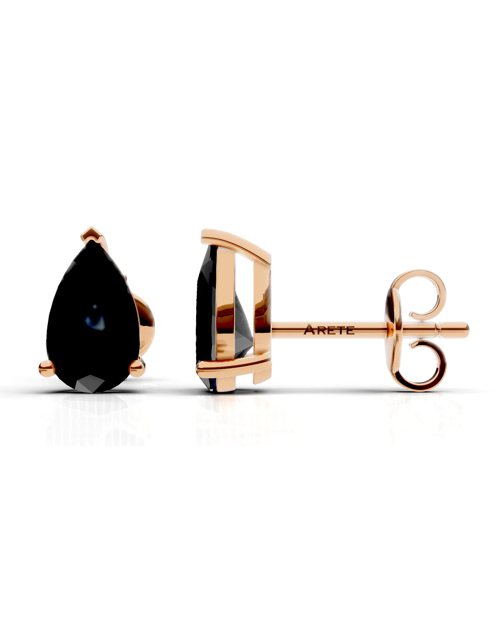 Pear Solitaire Studs