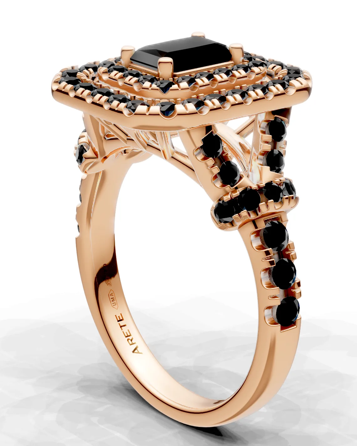 Pavé-Shank Solitaire
