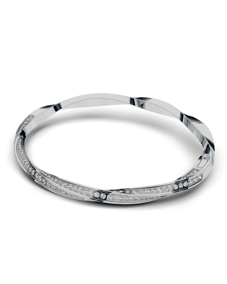 Twist Pavé Bangle