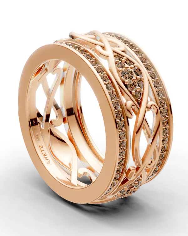 Vine Openwork Eternity Band